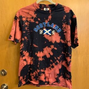 Scotland Bleach Dyed T-shirt Reverse Dye Shirt